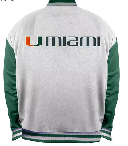 The Rookie Miami Hurricanes Canes Letterman Varsity Jacket