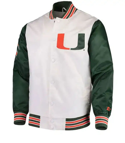 The Rookie Miami Hurricanes Canes Letterman Varsity Jacket