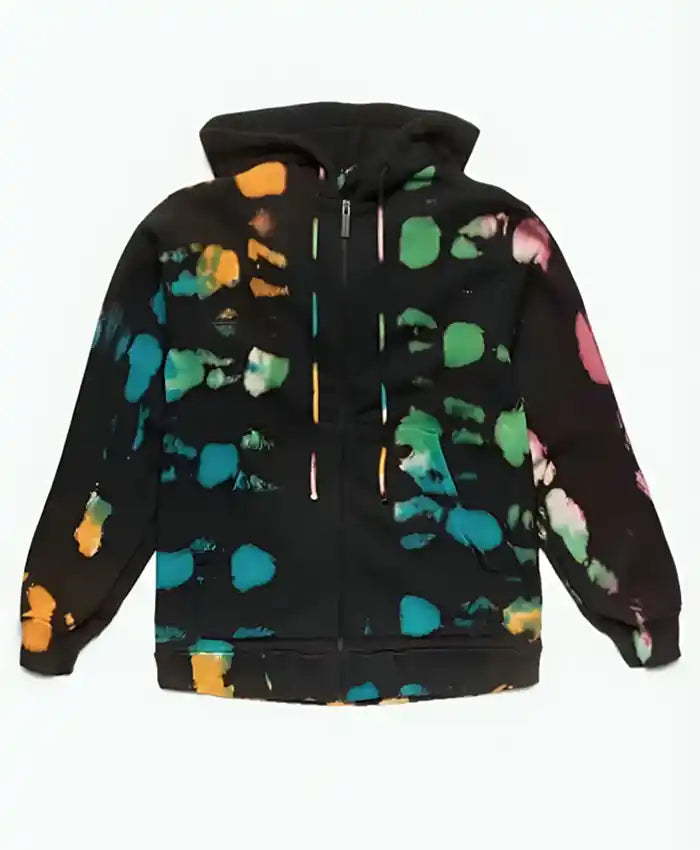 Tie Dye Black Hoodie