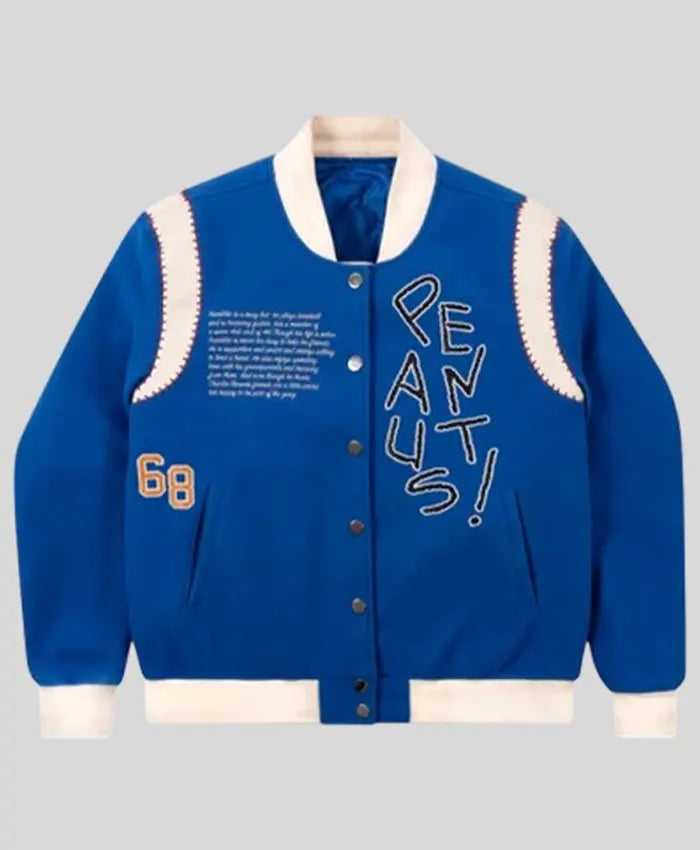 Tier Franklin Armstrong Blue Varsity Jacket