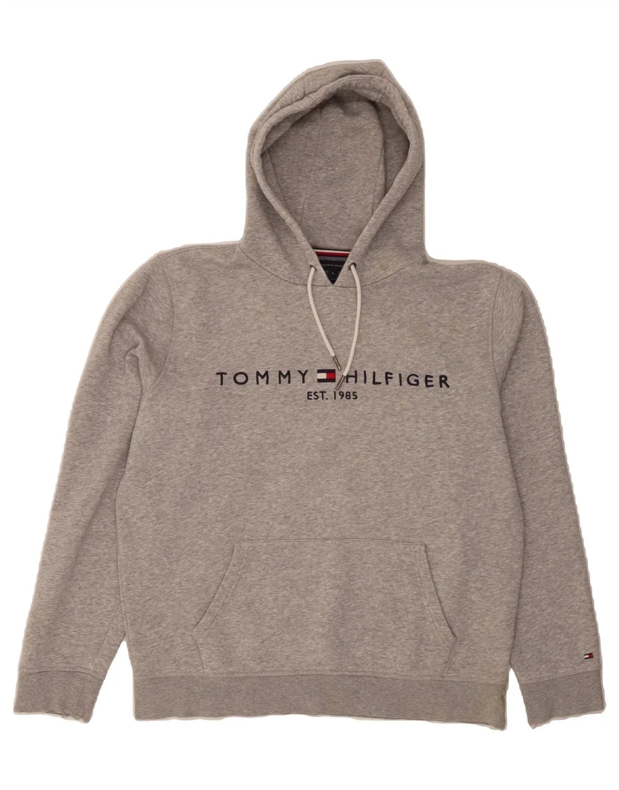 Tommy Hilfiger Mens Graphic Grey Hoodie