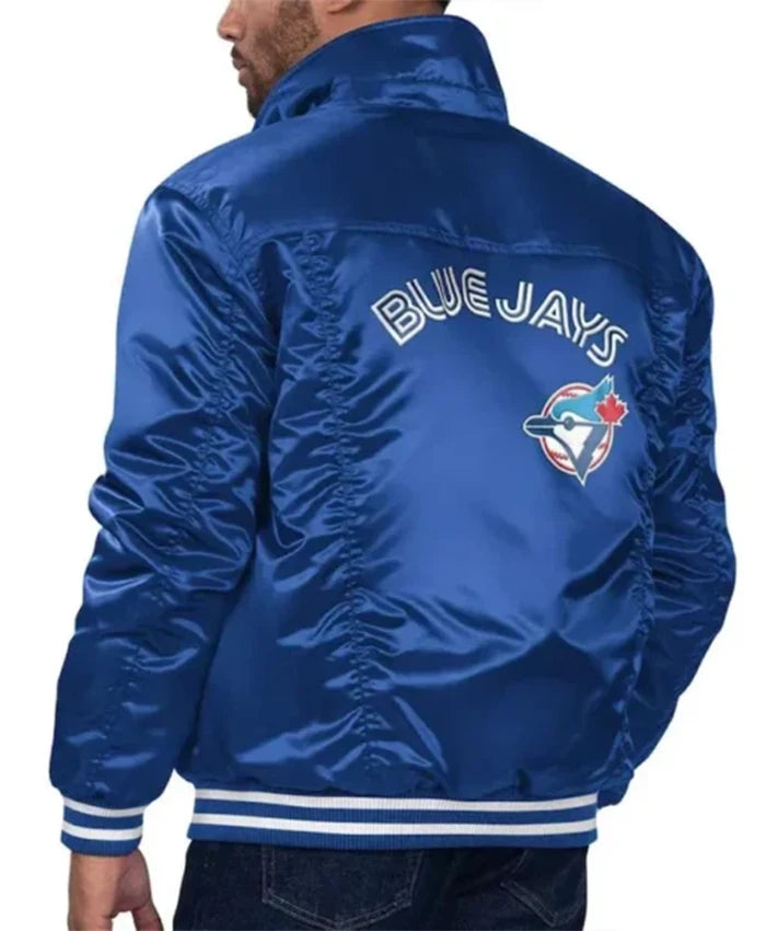Toronto Blue Jays Royal Blue Trucker Varsity Jacket
