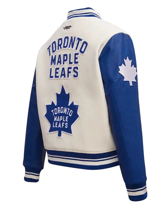 Toronto Maple Leafs Classic Wool and Leather Varsity Jacket