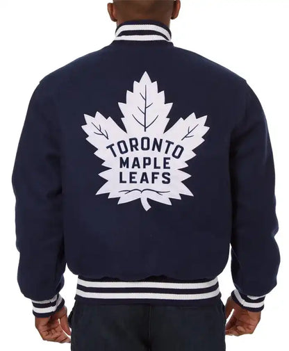 Toronto Maple Leafs One Color Wool Varsity Jacket