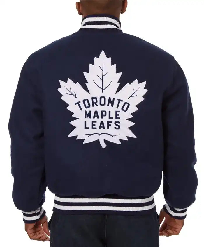 Toronto Maple Leafs One Color Wool Varsity Jacket