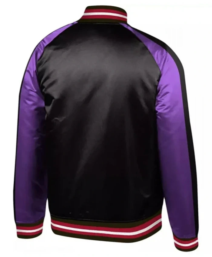 Toronto Raptors Hardwood Purple And Black Varsity Jacket