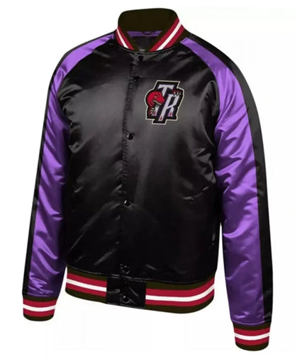 Toronto Raptors Hardwood Purple And Black Varsity Jacket