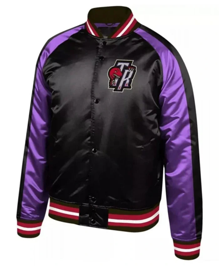 Toronto Raptors Hardwood Purple And Black Varsity Jacket