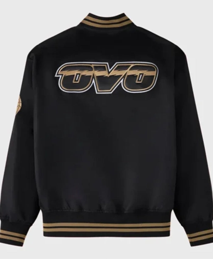 Toronto Raptors OVO Black Letterman Varsity Jacket