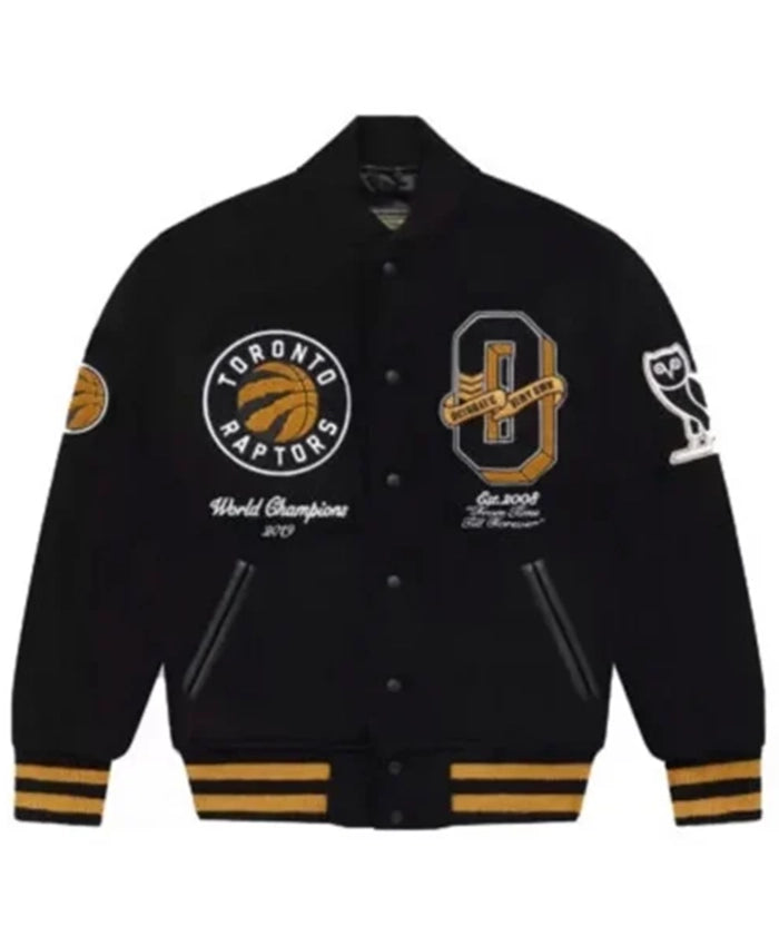 Toronto Raptors OVO Black Varsity Jacket