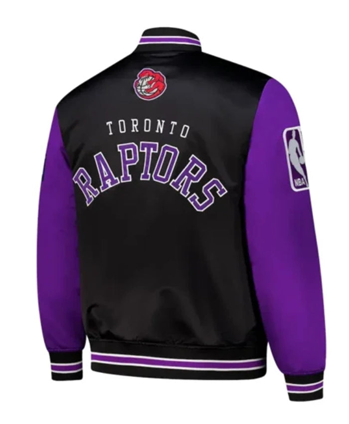 Toronto Raptors Primetime Black And Purple Varsity Jacket