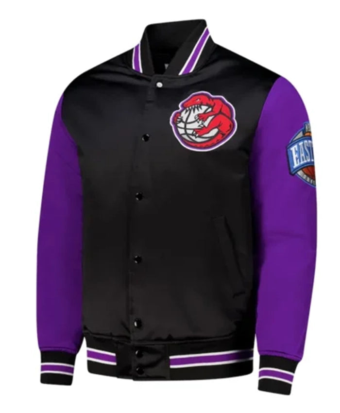 Toronto Raptors Primetime Black And Purple Varsity Jacket