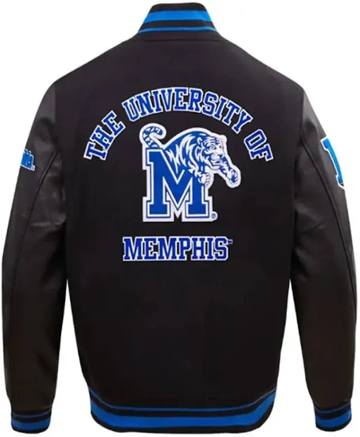 University of Memphis Classic Black Wool Varsity Jacket