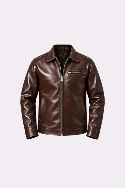 WO Chocolate Brown Faux Leather Jacket