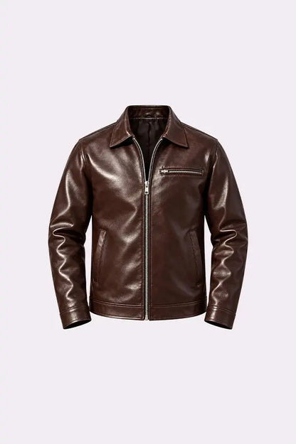 WO Chocolate Brown Faux Leather Jacket