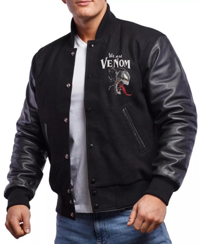 Venom Design Black Varsity Jacket