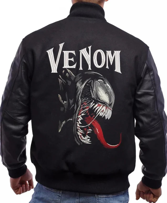 Venom Design Black Varsity Jacket