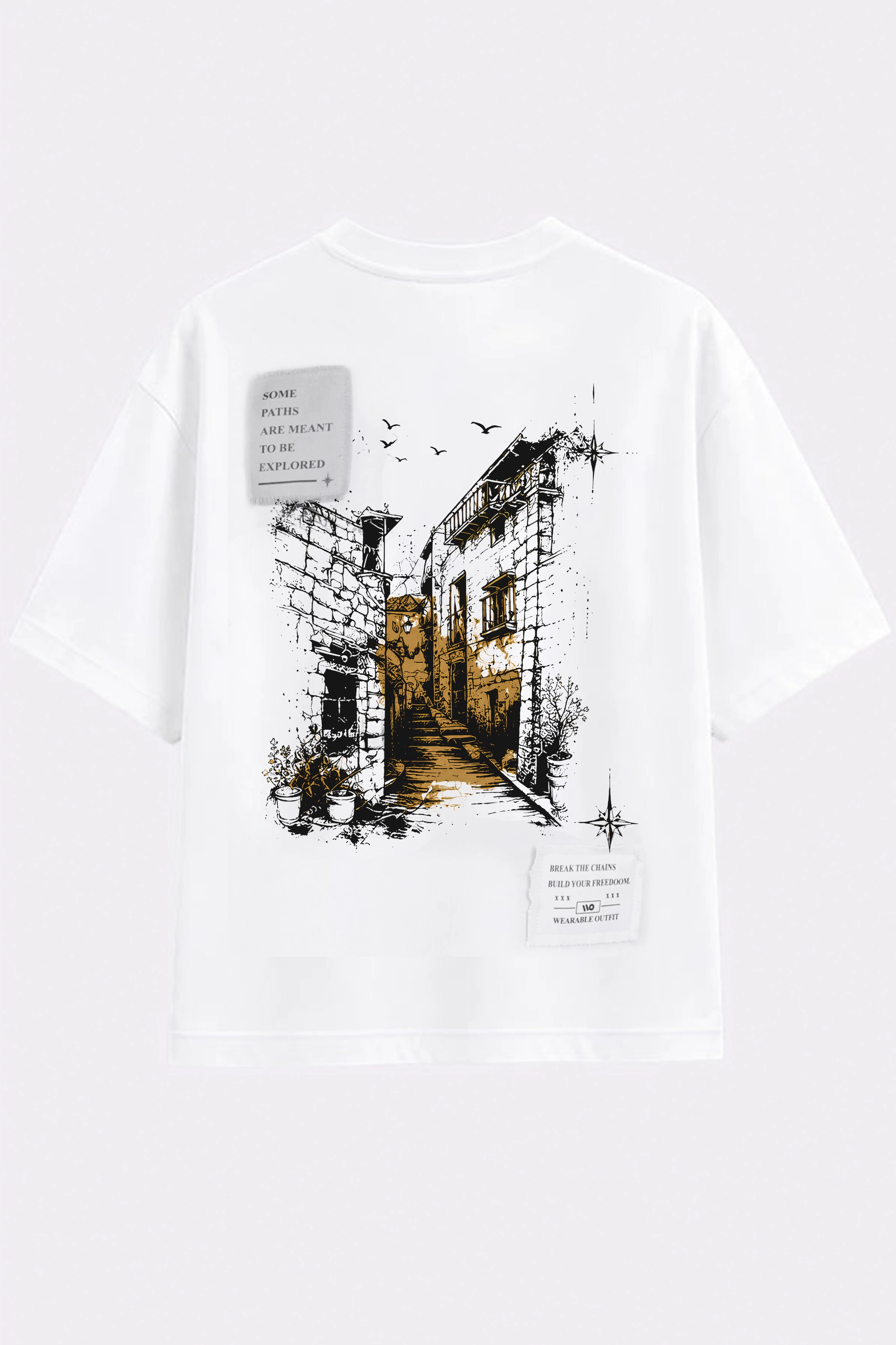 Vintage Streetwear White Graphic T-Shirt