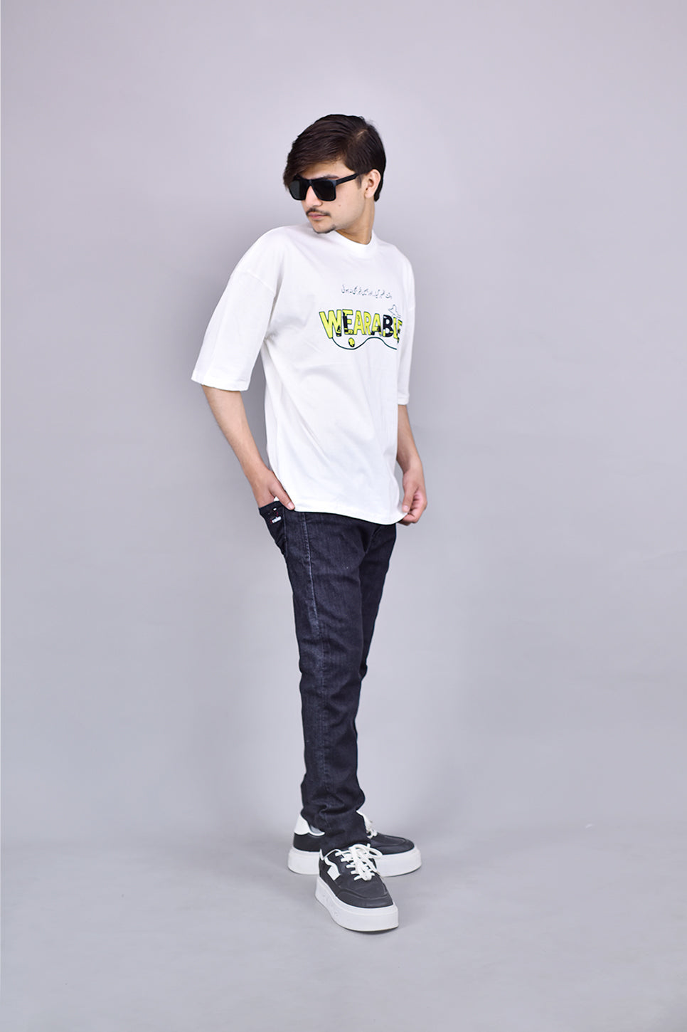 Waqt Calligraphy Logo Tee