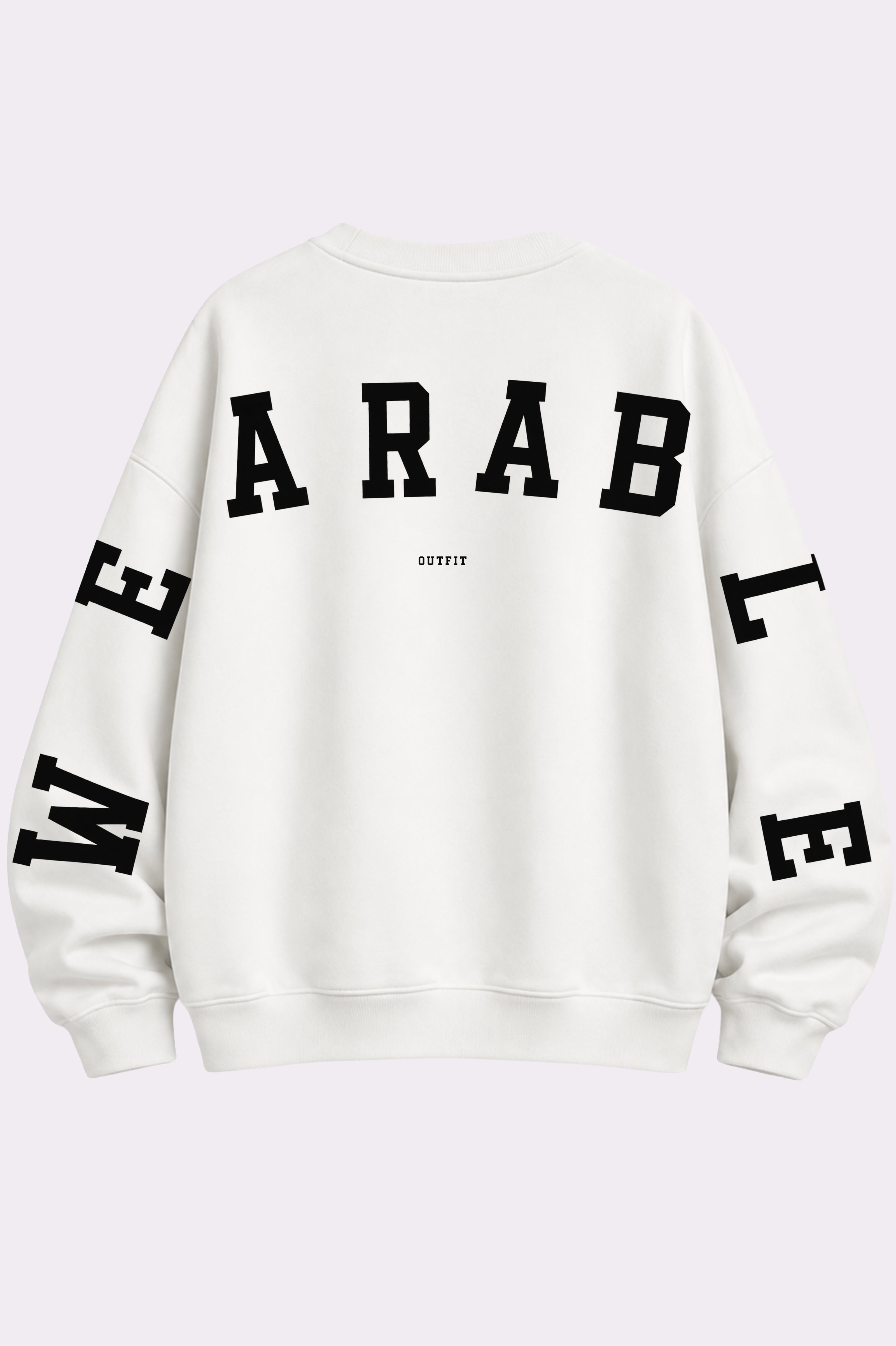 Wearable Outfit Printed White Sweatshirt