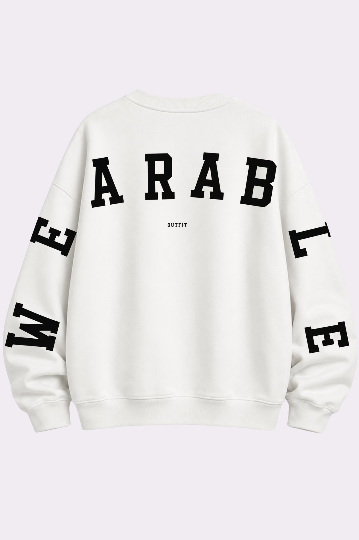 Wearable Outfit Printed White Sweatshirt