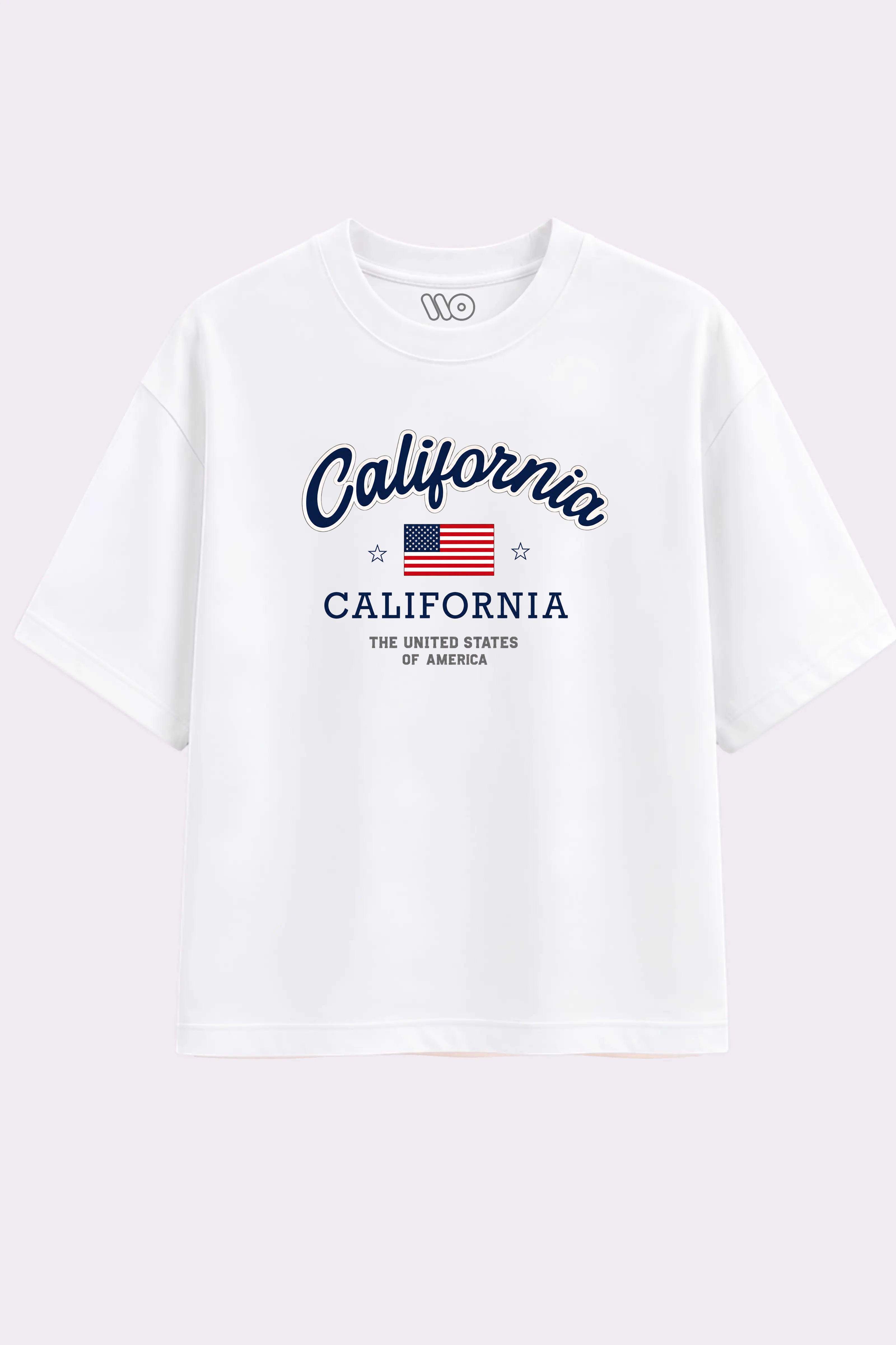 California Oversized White T-Shirt