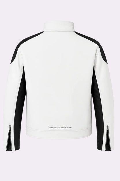 Oversized Faux Leather Biker Jacket