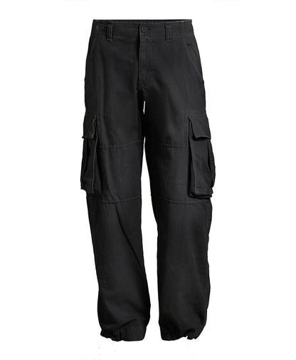 Wide Leg Cargo Pant - Black