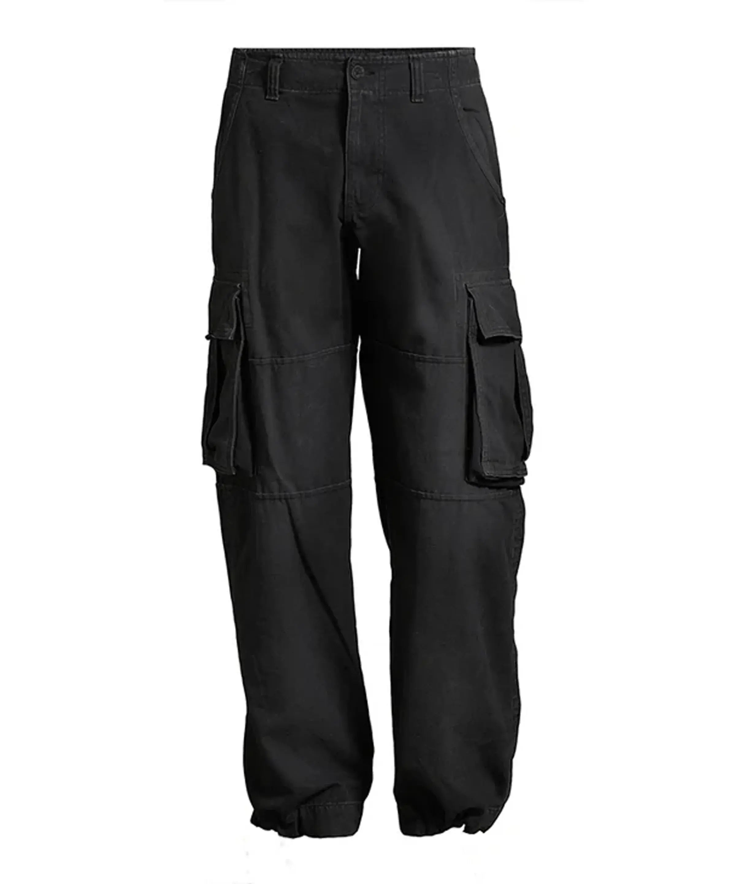 Wide Leg Cargo Pant - Black