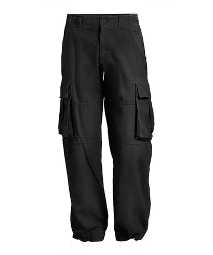 Wide Leg Cargo Pant - Black