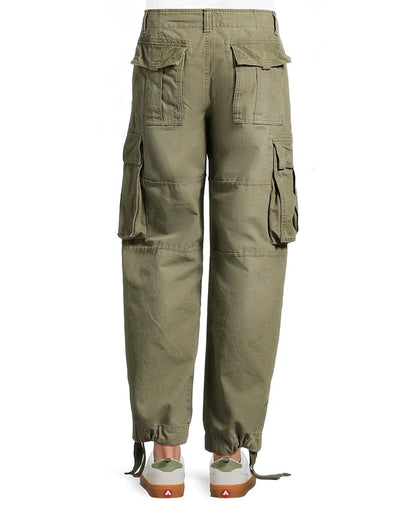 Wide Leg Green Cargo Pant