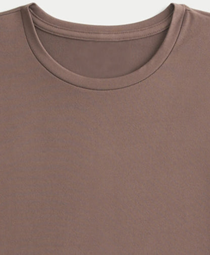 Women Brown Basic Tees