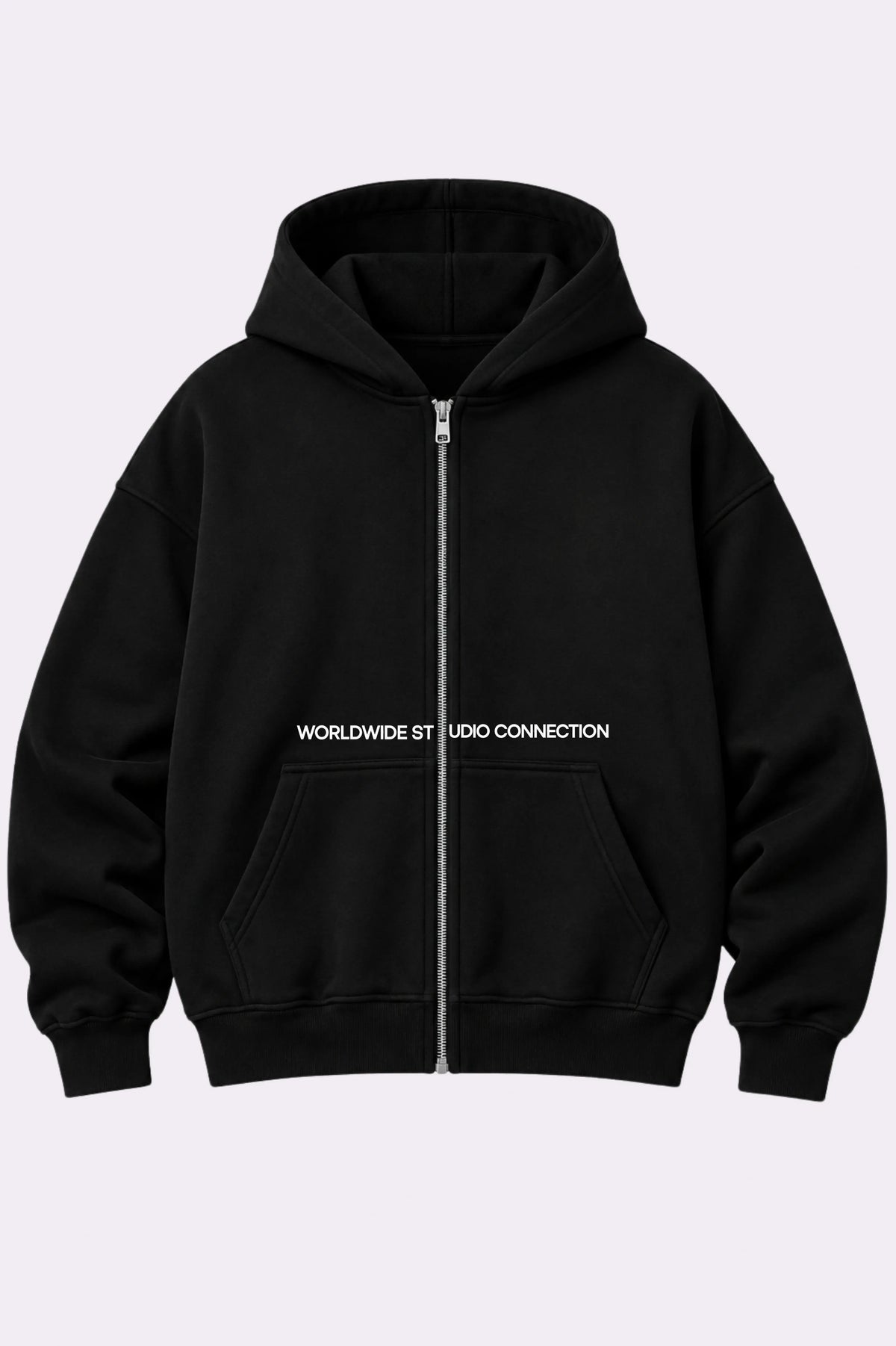 Worldwide Studio Green Black Zip-Up Hoodie