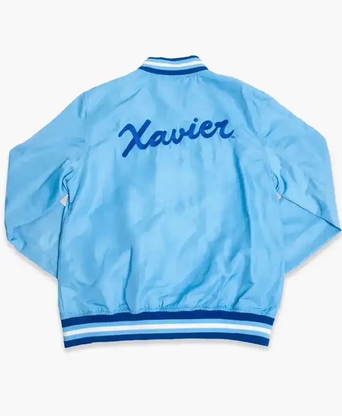 Xavier Musketeers Vintage Logo Sky Blue Varsity Jacket