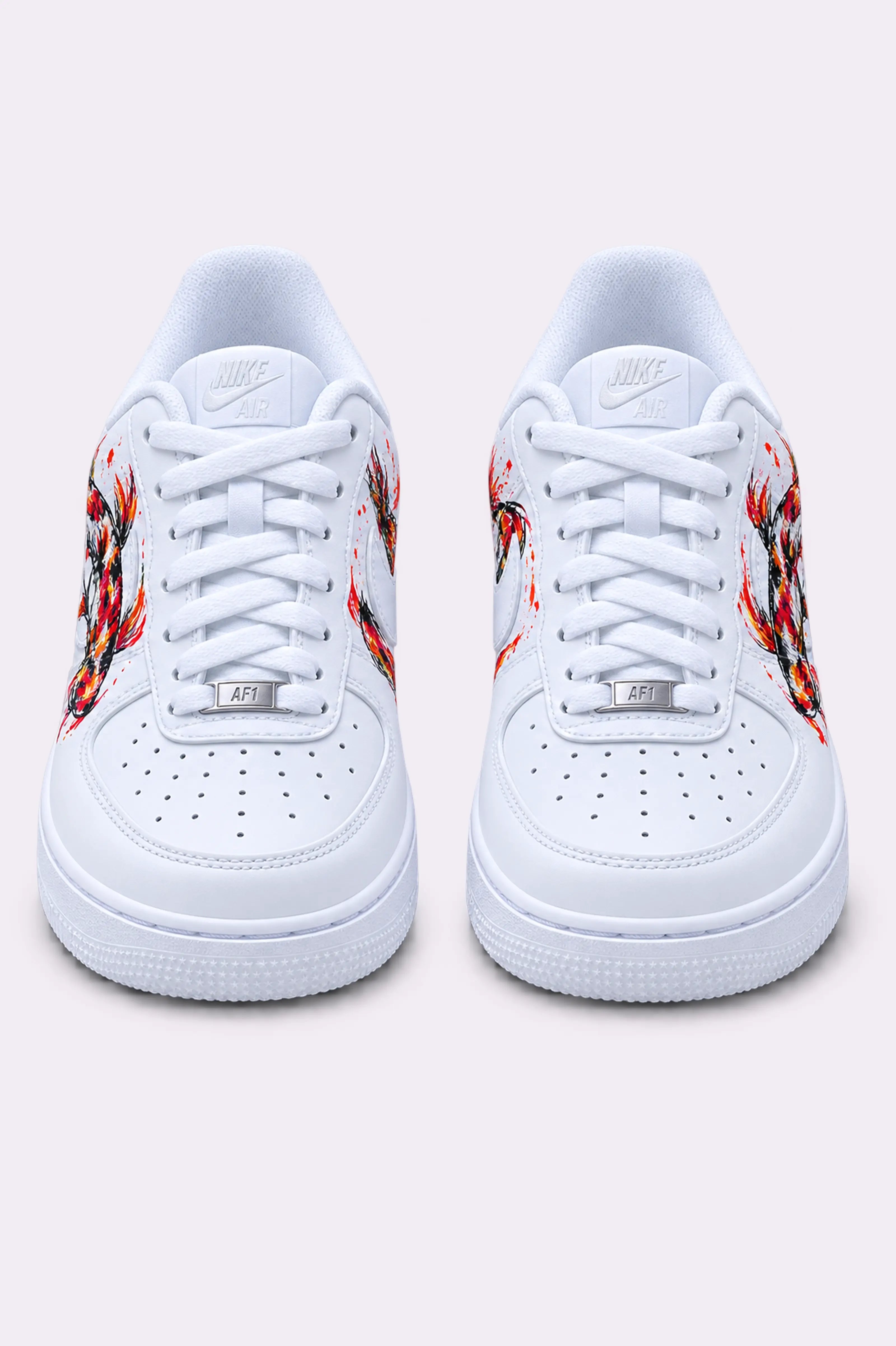 Hand-Painted Koi Fish AF1 Sneakers