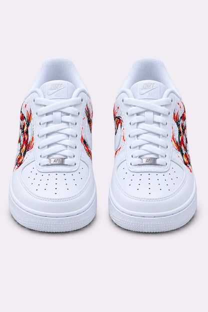 Hand-Painted Koi Fish AF1 Sneakers