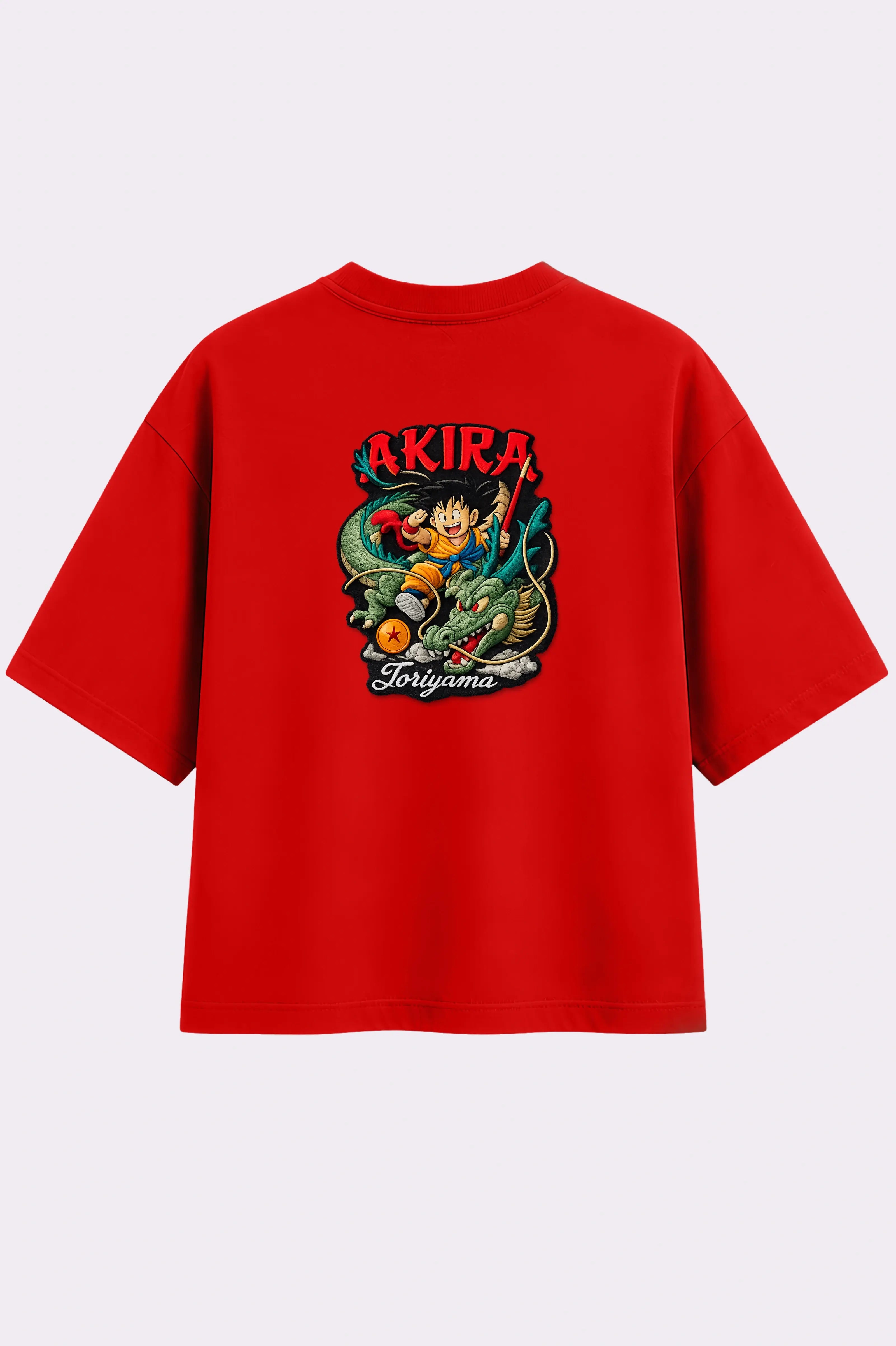 Akira Anime Embroidery Red T-Shirt