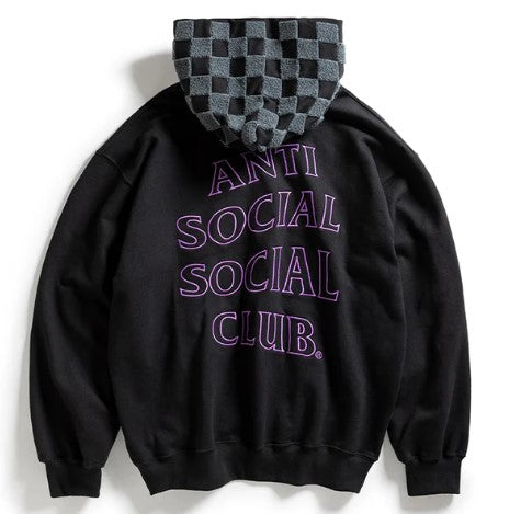 anti social social club Checkered Hoodie
