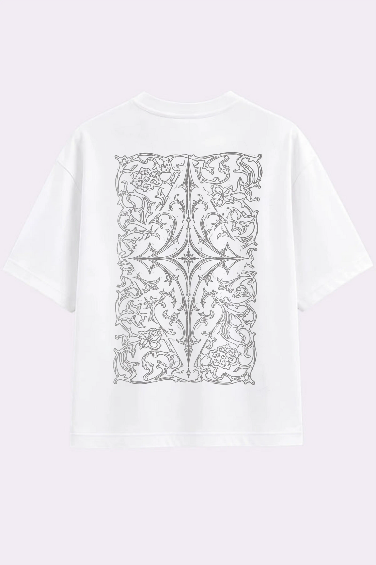 Archives Floral Star White Oversized T-Shirt