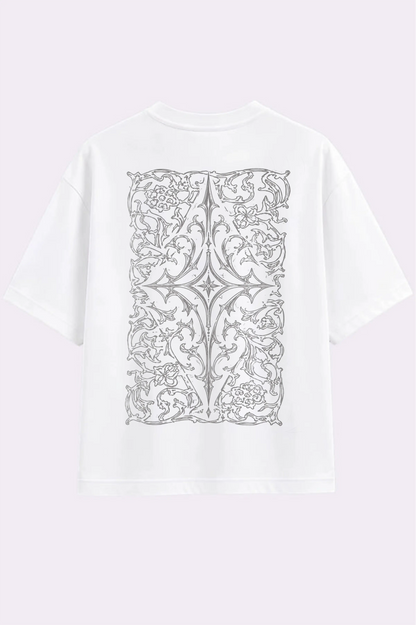 Archives Floral Star White Oversized T-Shirt