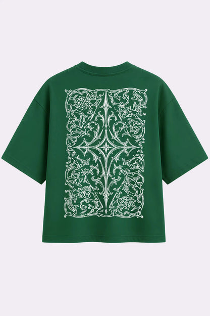 Archives Floral Star Green T-Shirt