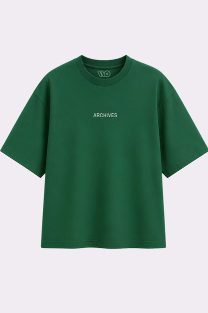 Archives Floral Star Green T-Shirt