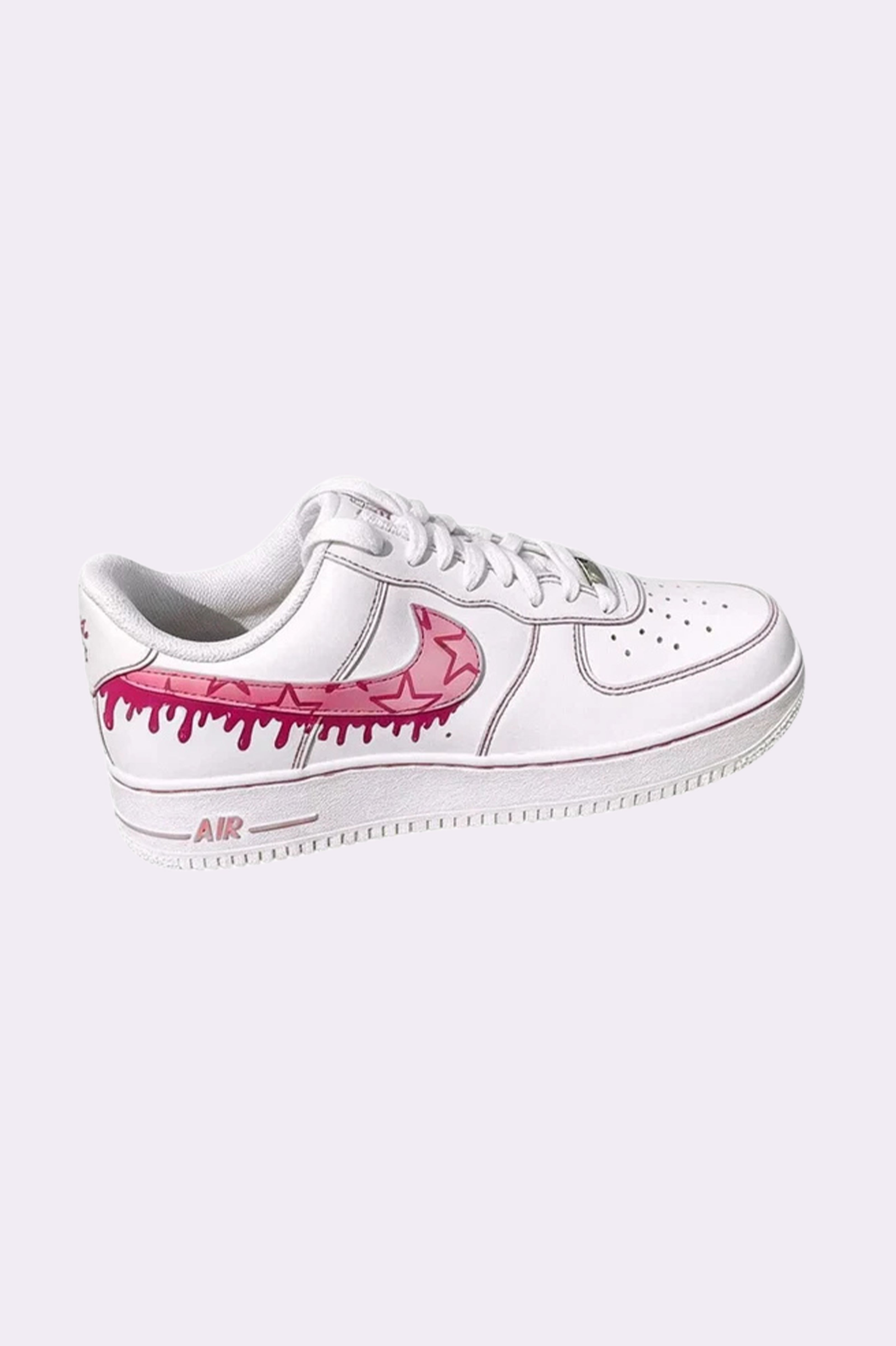 Hand Painted Pink Drip Sneakers