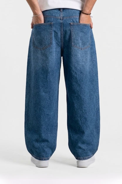 Washed Blue Loose Fit Jeans