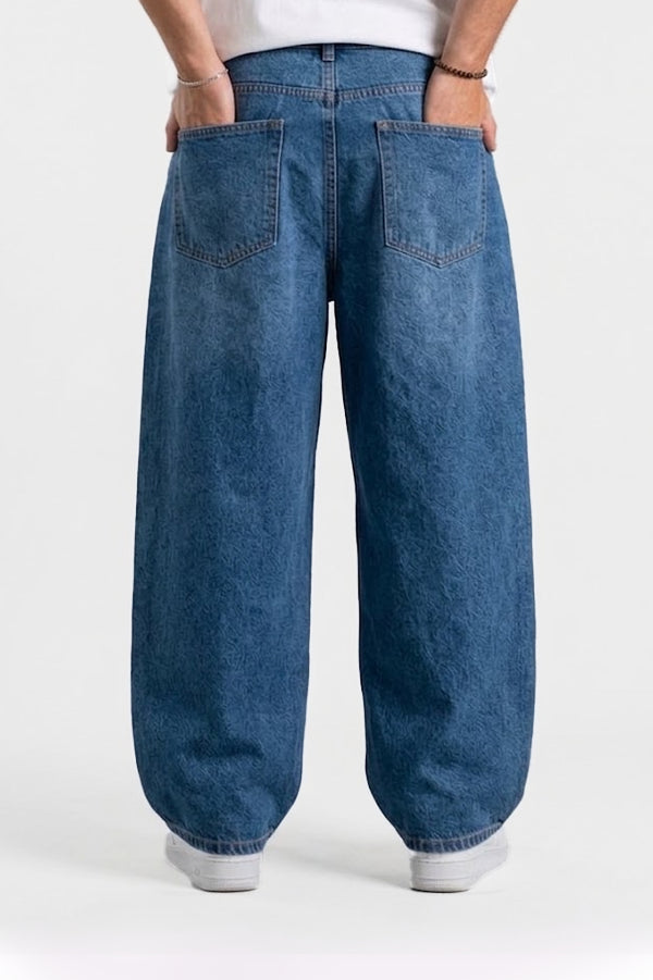 Washed Blue Loose Fit Jeans