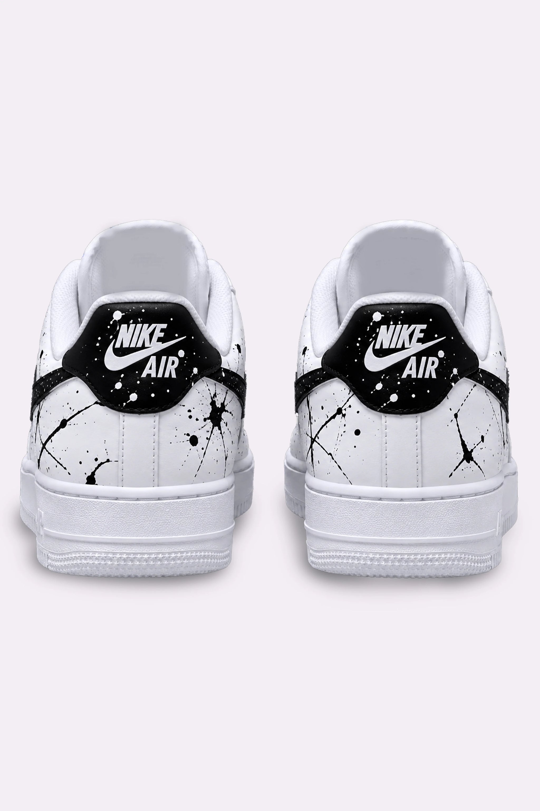 Black Paint Splatter Hand-Painted Sneakers