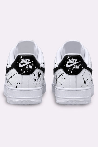 Black Paint Splatter Hand-Painted Sneakers