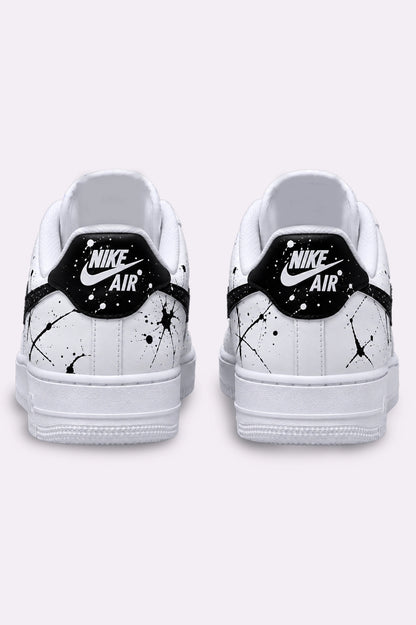 Black Paint Splatter Hand-Painted Sneakers