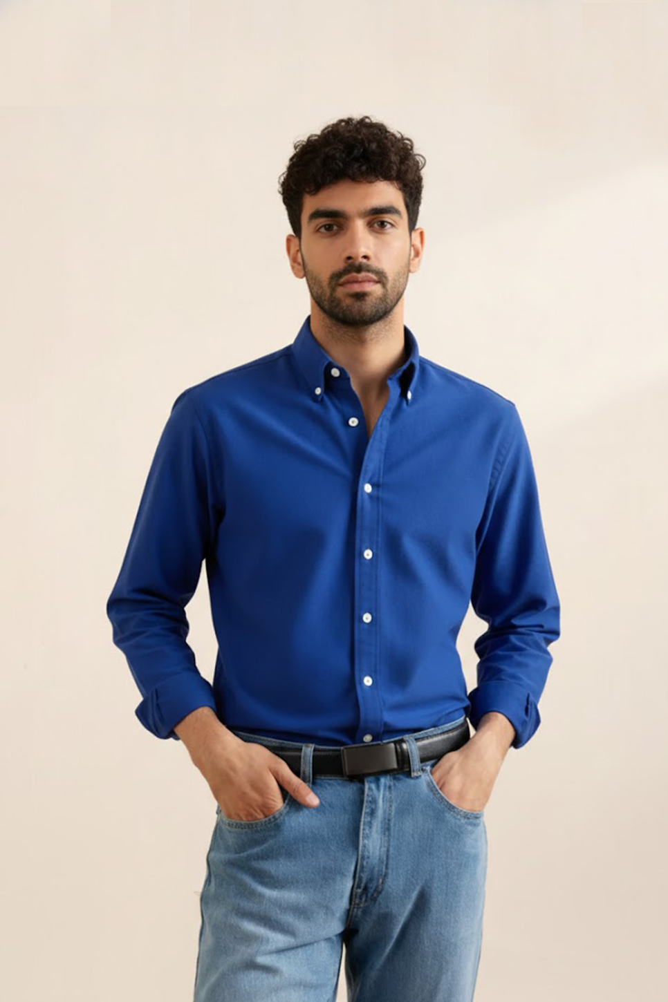 Electric Blue Oxford Shirt