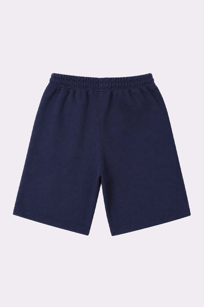 Navy Blue Relaxed Fit Cotton Shorts